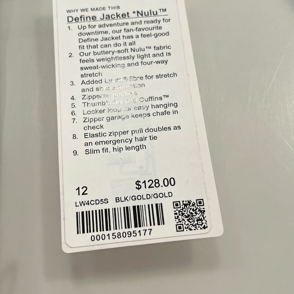 Women's Black Jacket Lululemon new size 12 - Picture 4 of 4